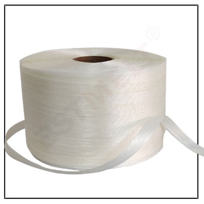 Polyester baling press strapping